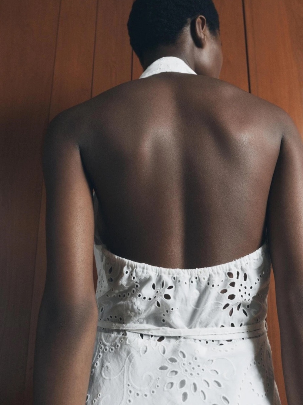 Zara White One-Shoulder Eyelet Midi Dress - Picture 5 of 8